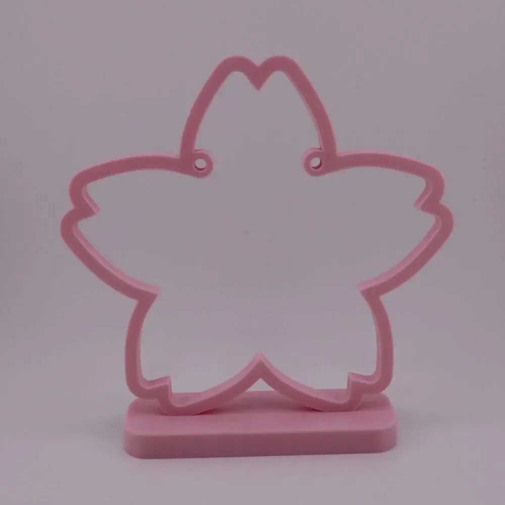 3D Printed - Pink Sakura Earring Display Stand - 5